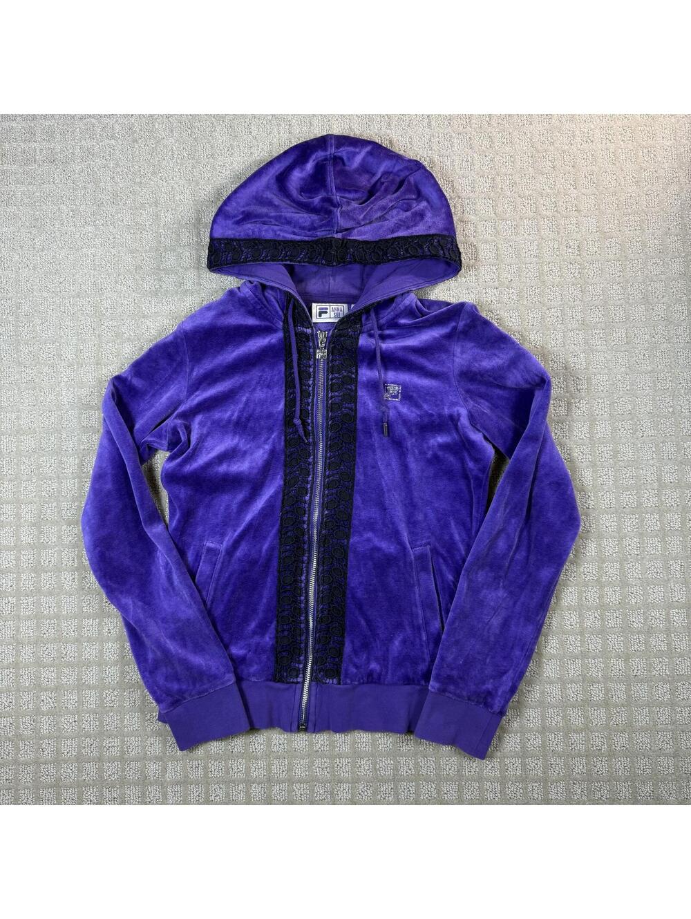 Fila x Anna Sui Velour Track Jacket Butterfly Large